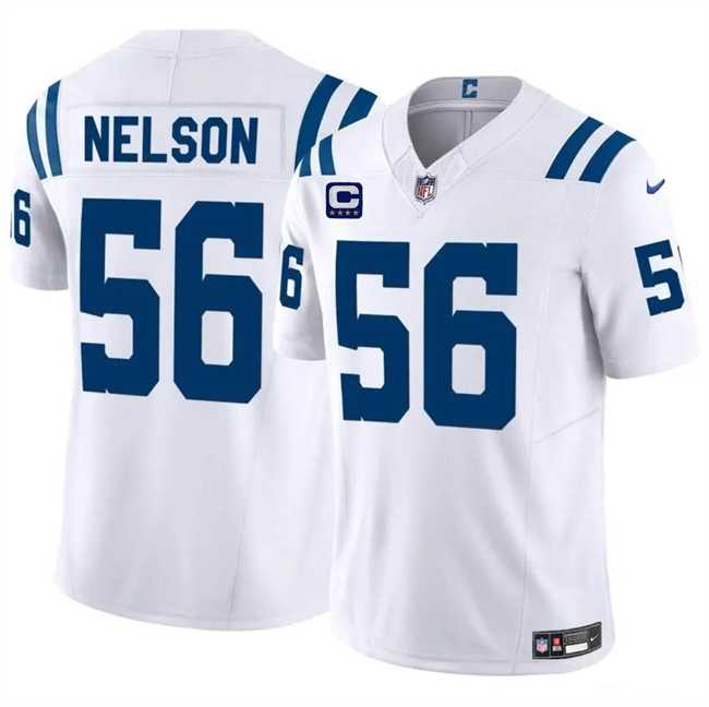 Men & Women & Youth Indianapolis Colts #56 Quenton Nelson White 2024 F.U.S.E. With 4-Star C Patch Vapor Limited Stitched Jersey->indianapolis colts->NFL Jersey